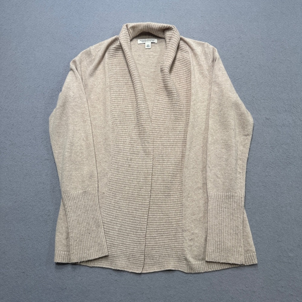 Banana Republic Cardigan Sweater Women's Small Beige Shawl Collar Italian Yarn